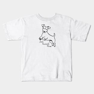 Jack Russell Mom Line Art Kids T-Shirt